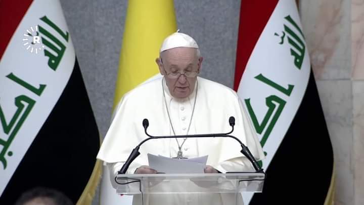 كلمة البابا الى الشعب العراقي: جئت إلى العراق حاجاً