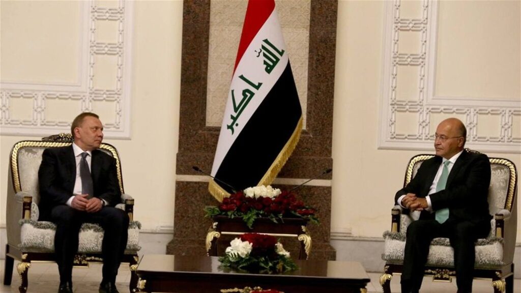 صالح يبحث مع بوريسوف ملفات الامن والدفاع في العراق والمنطقة
