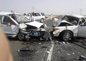 مصرع واصابة 11 شخصا بحادث مروري شرق الناصرية