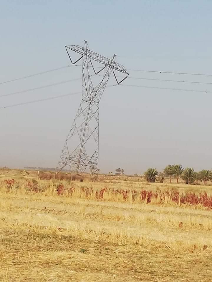 استهداف جديد لخط كهرباء ديالى - شرق بغداد.. صور