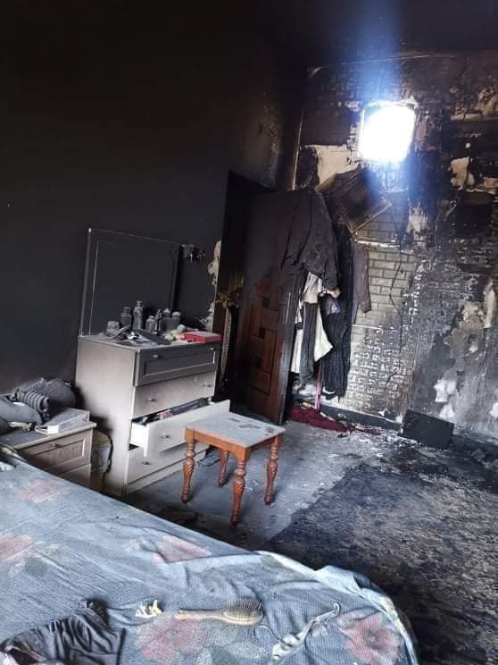 العناية الإلهية تنقذ عائلة صحفي في كربلاء من حريق أتى على منزله بالكامل