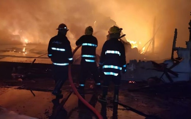 اخماد حادث حريق في مستشفى الموصل العام
