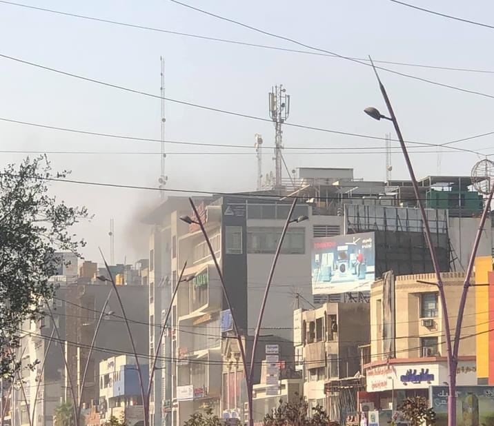 اندلاع حريق بمجمع تجاري قرب مول المنصور غربي العاصمة