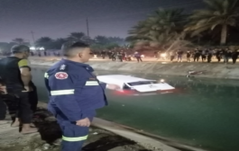 الدفاع المدني ينقذ 13 زائراً من الغرق بعد سقوط عجلتهم في أحد الأنهر بكربلاء