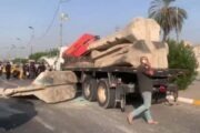عمليات بغداد تصدر توضيحا حول سقوط إحدى الكتل الكونكريتية التابعة لها على عجلة