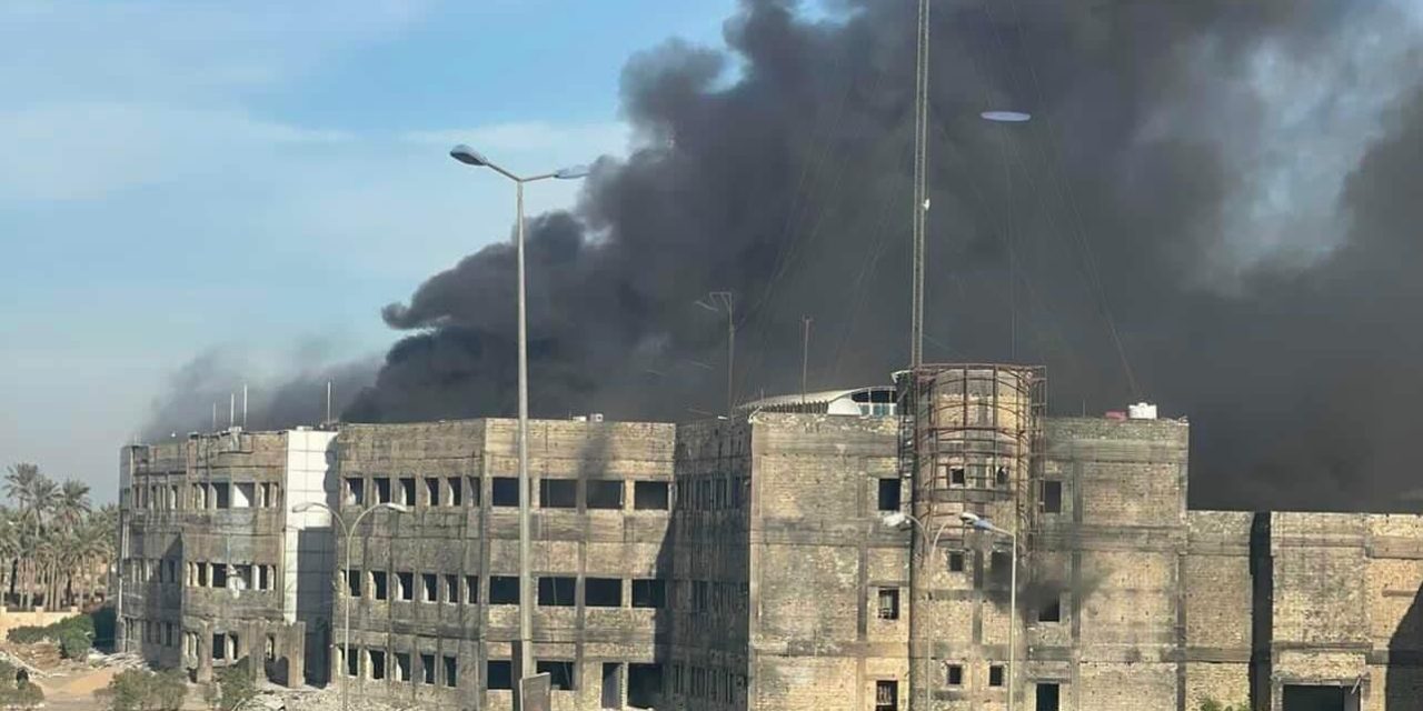 اندلاع حريق داخل مبنى محافظة ميسان