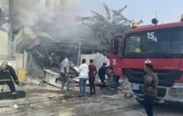 7 فرق إطفاء تخمد حريقاً اندلع داخل مذخر أدوية في بغداد