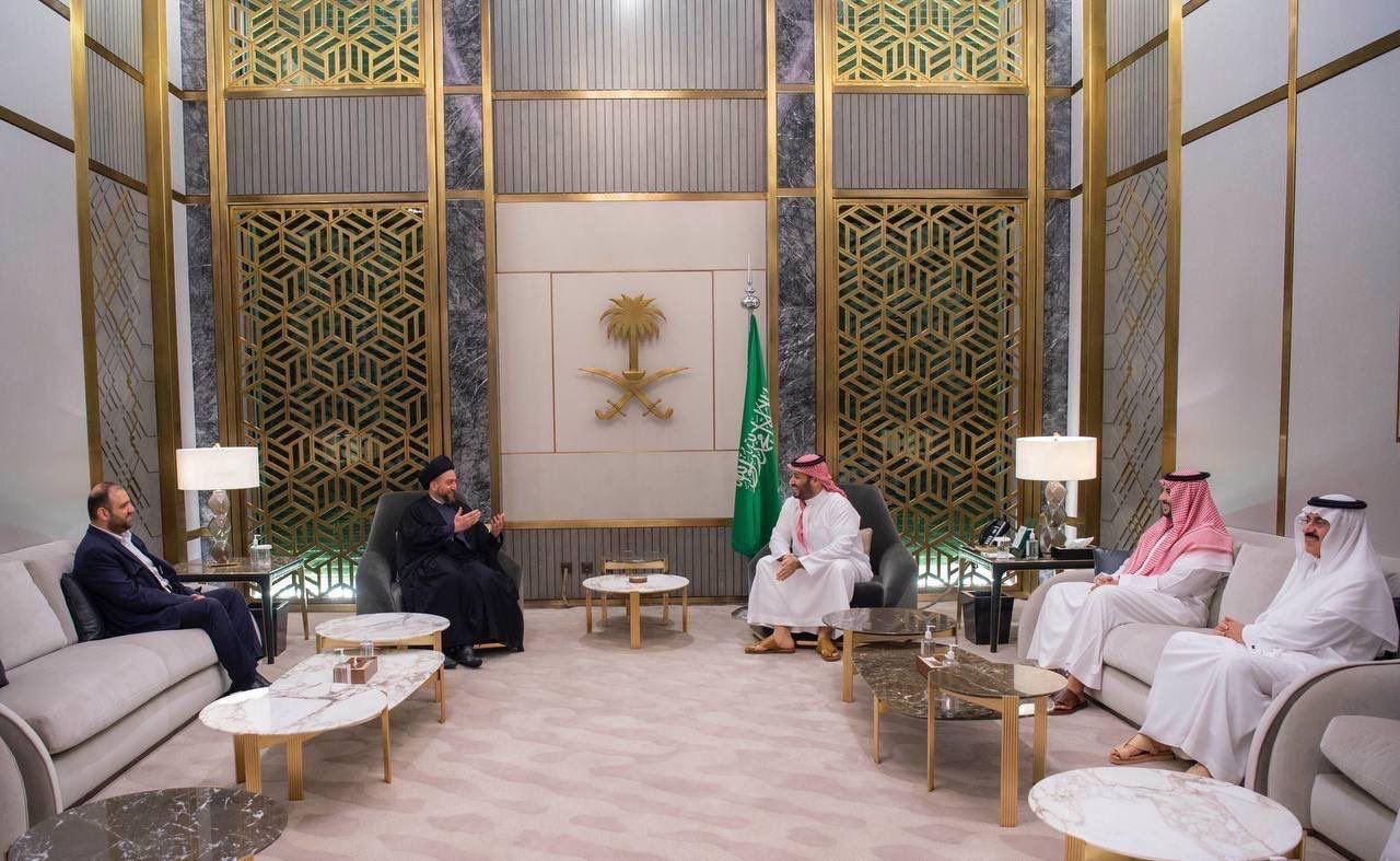 الحكيم يلتقي ولي العهد السعودي لتعزيز العلاقات الثنائية بين البلدين 