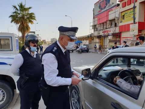 الموقف المروري في بغداد 