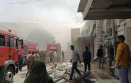 اندلاع حريق بمحالّ تجارية في محافظة النجف الأشرف