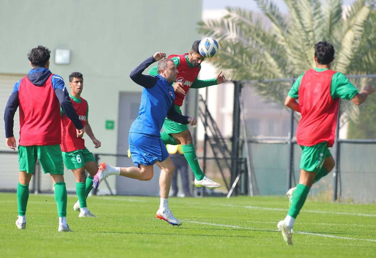 المنتخب العراقي يختتم تدريباته قبل مواجهة عمان في افتتاح خليجي 25